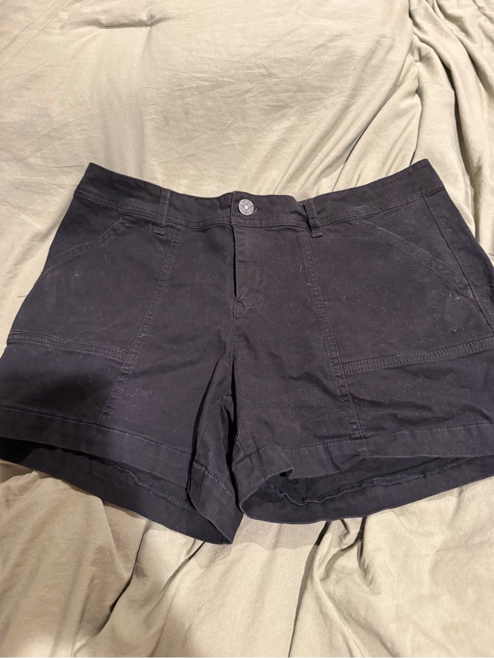 Faded Glory Black Casual Women's Bermuda Shorts